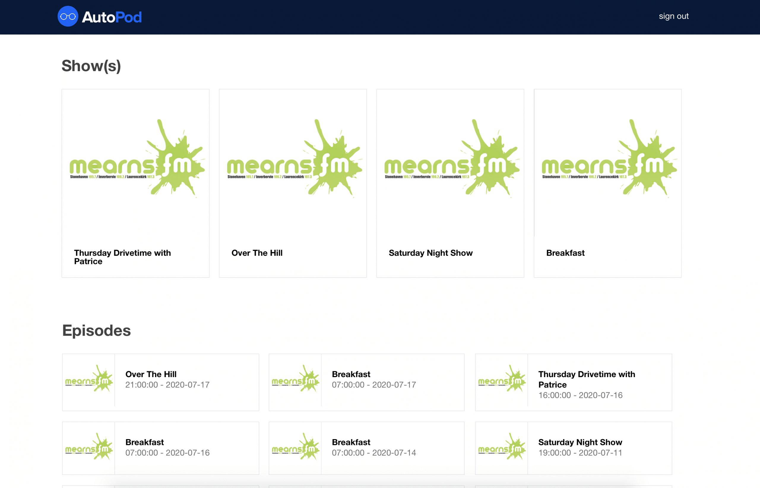 AutoPod Delegate Dashboard